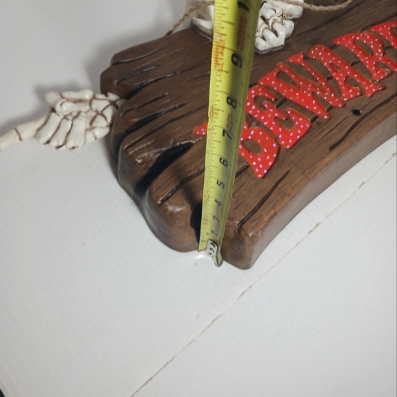 Gemmy Halloween Fiber Optic BEWARE Sign Lights & Sounds Skull Working 2004 - Picture 3 of 10